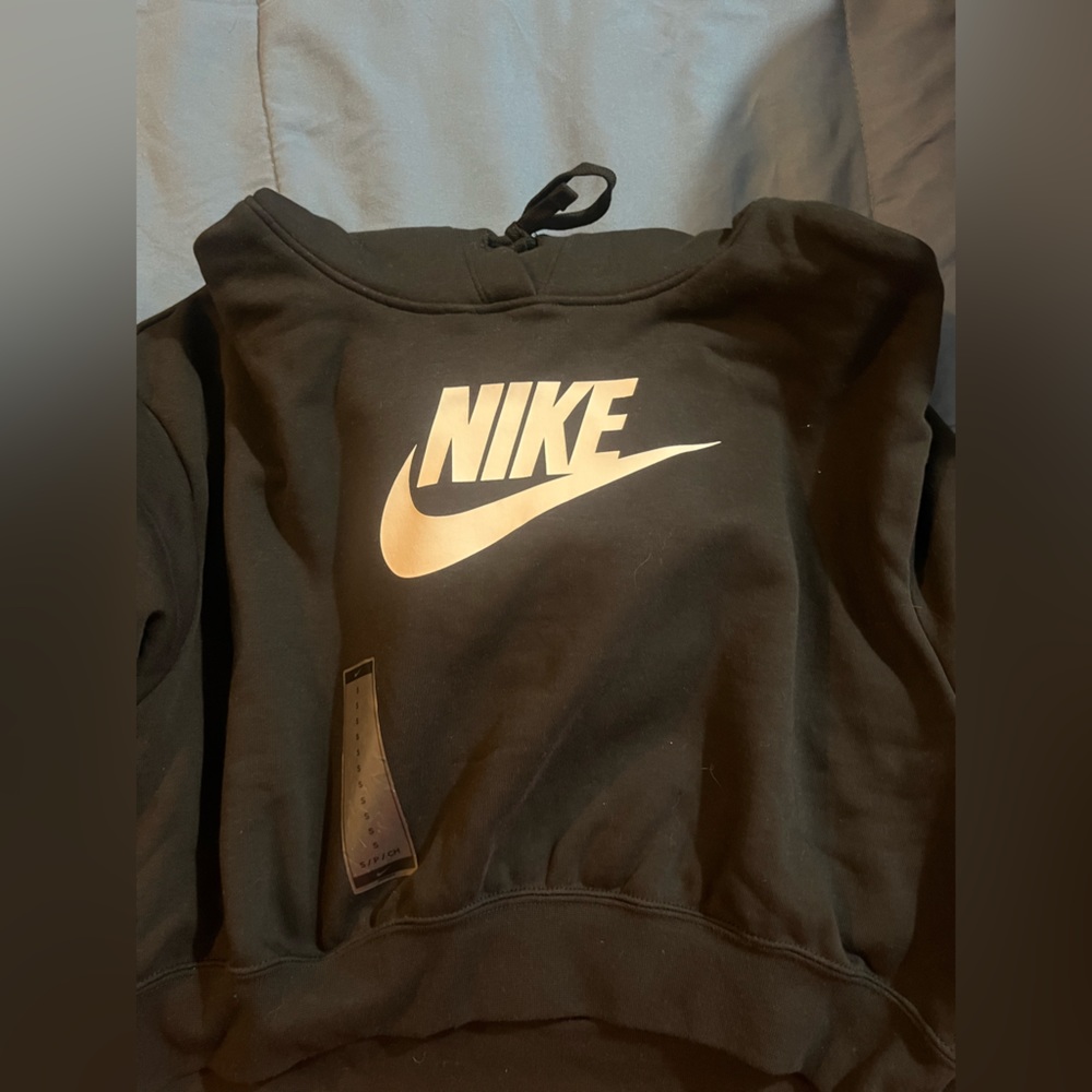 NWT cropped black nike hoodie